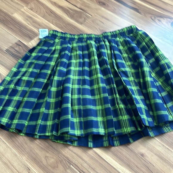 Akira green/blue pleated skirt - Picture 5 of 5